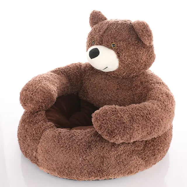 Super Soft Pet Bed Winter Warm Cute Bear Hug Cat Sleeping Mat Plush Large Puppy Dogs Cushion Sofa Comfort Pet Supplies